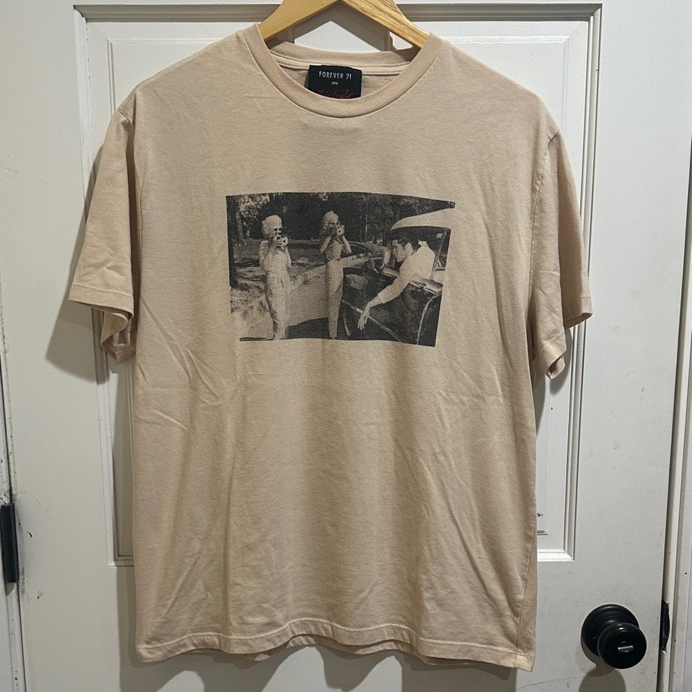Elvis Presley Forever 21 Tan Graphic Tee